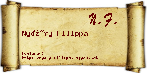 Nyáry Filippa névjegykártya