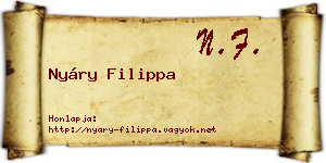 Nyáry Filippa névjegykártya